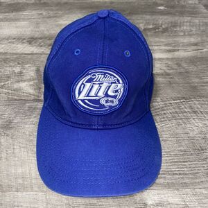 Official Miller Lite Blue Adjustable Strapback Hat Baseball Cap